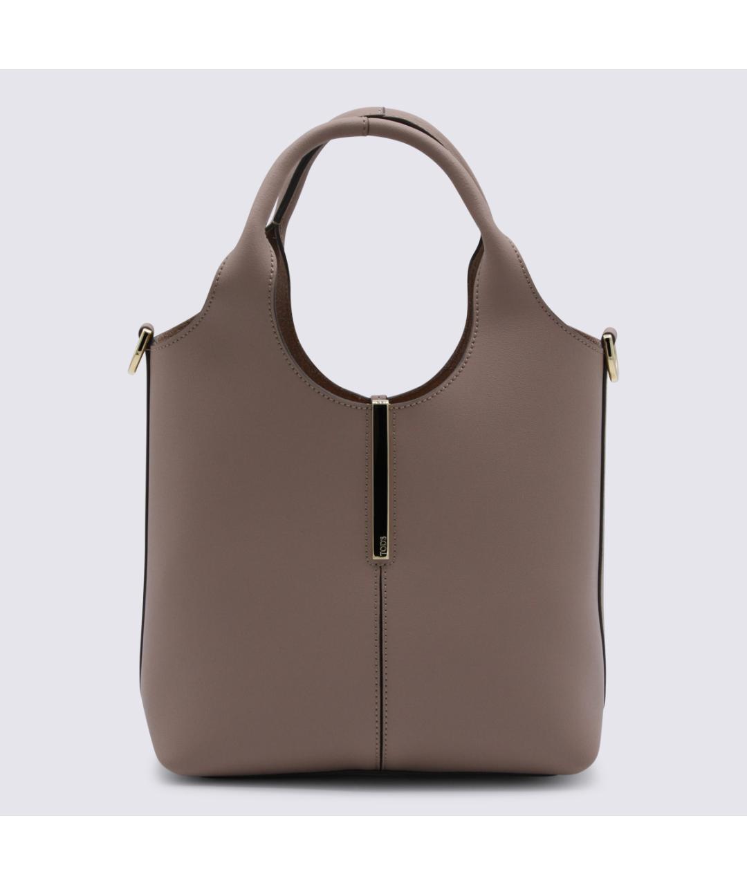 TOD'S Бежевая кожаная сумка тоут, фото 4