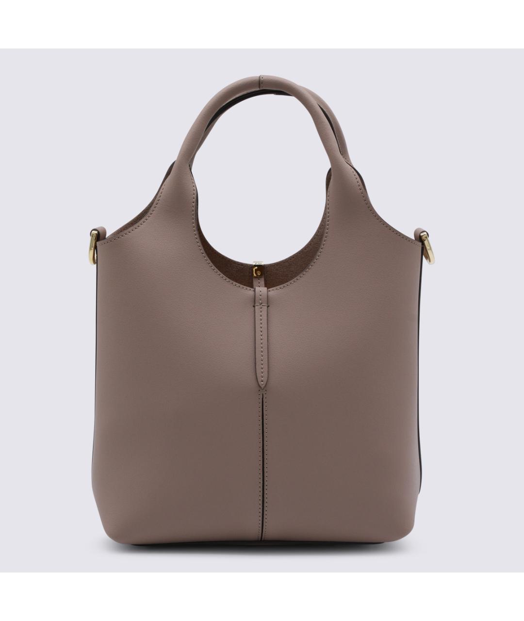 TOD'S Бежевая кожаная сумка тоут, фото 2