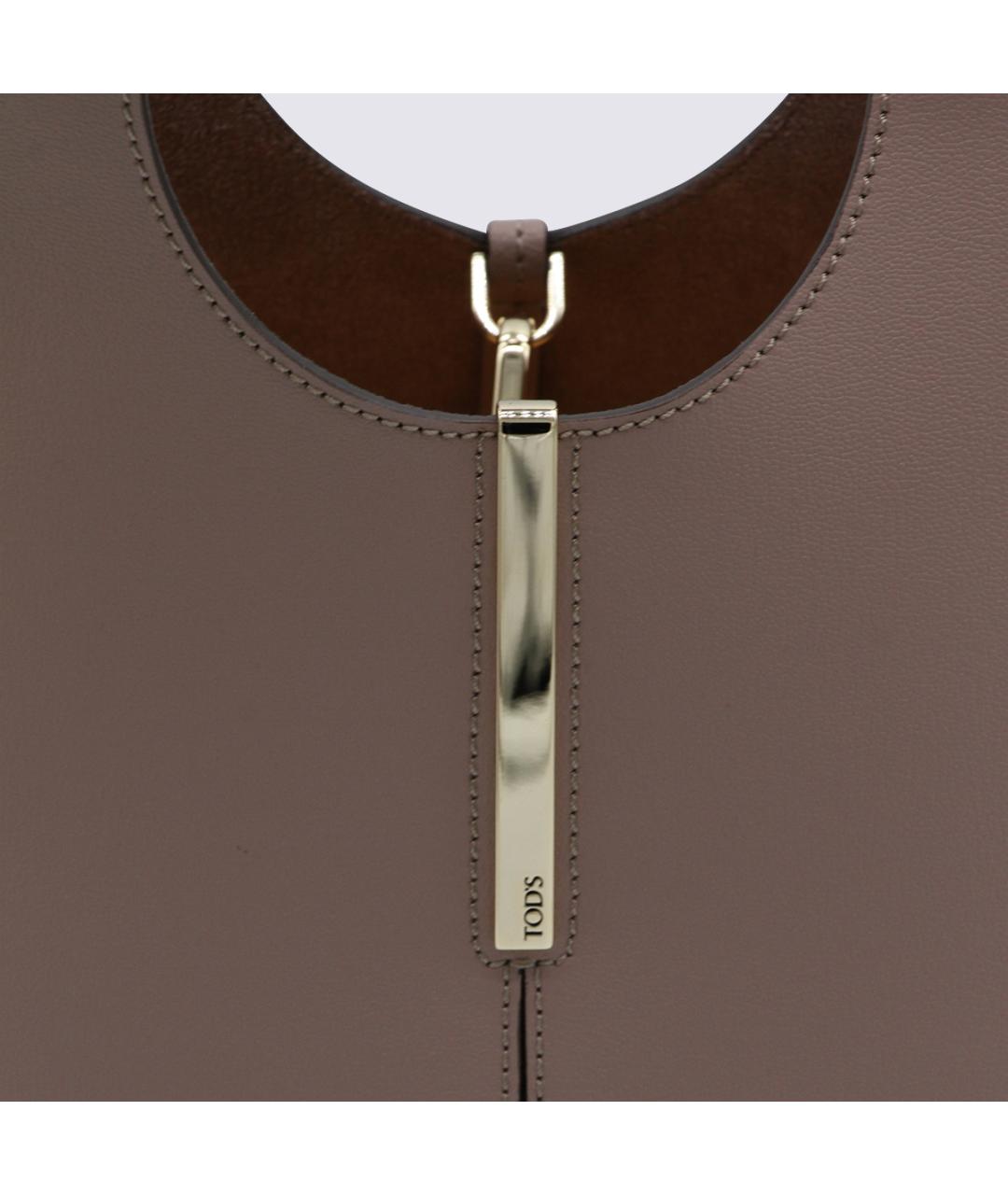 TOD'S Бежевая кожаная сумка тоут, фото 3