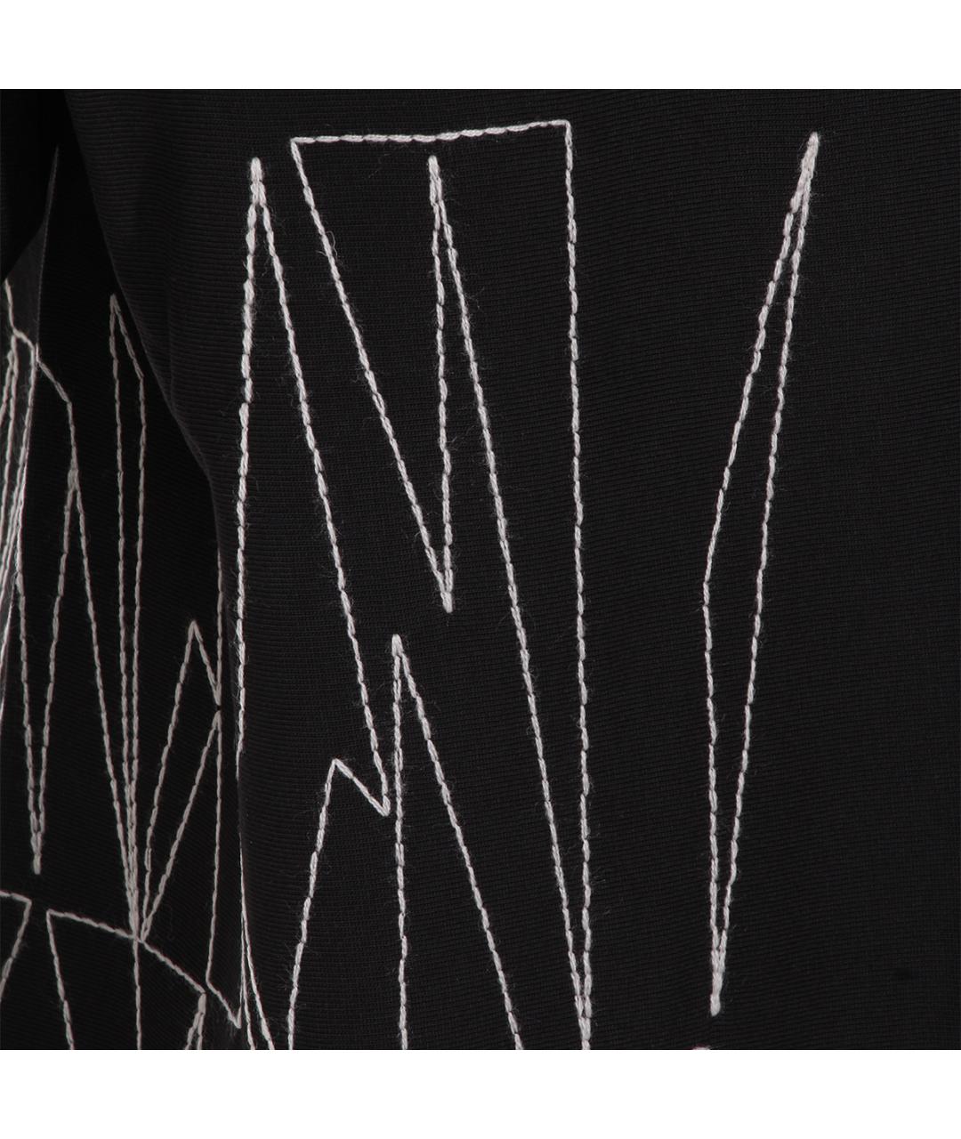 MONCLER Черная хлопковая футболка, фото 4