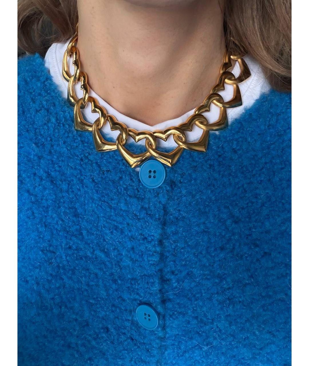 SAINT LAURENT Золотое металлическое колье, фото 2