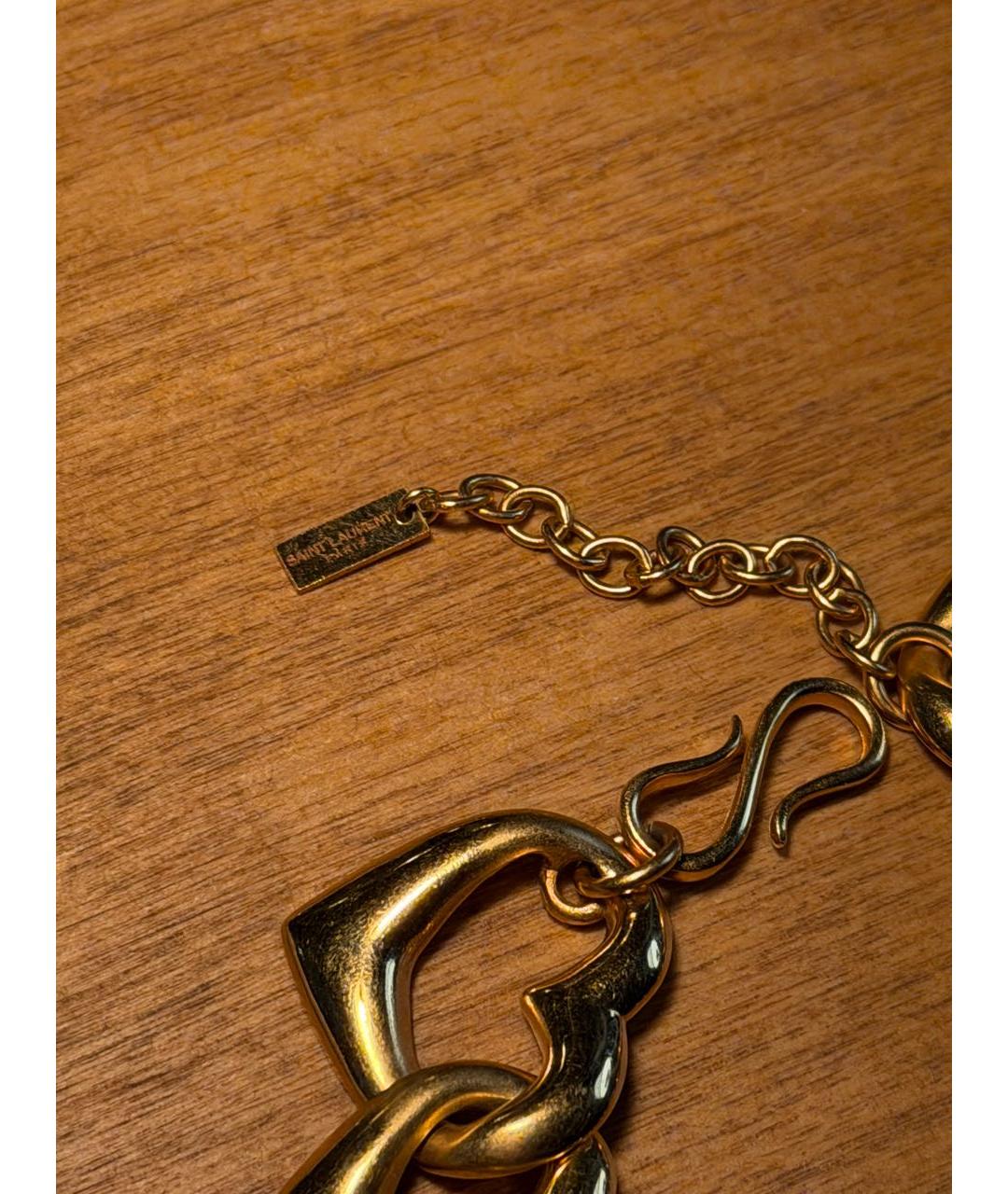 SAINT LAURENT Золотое металлическое колье, фото 4