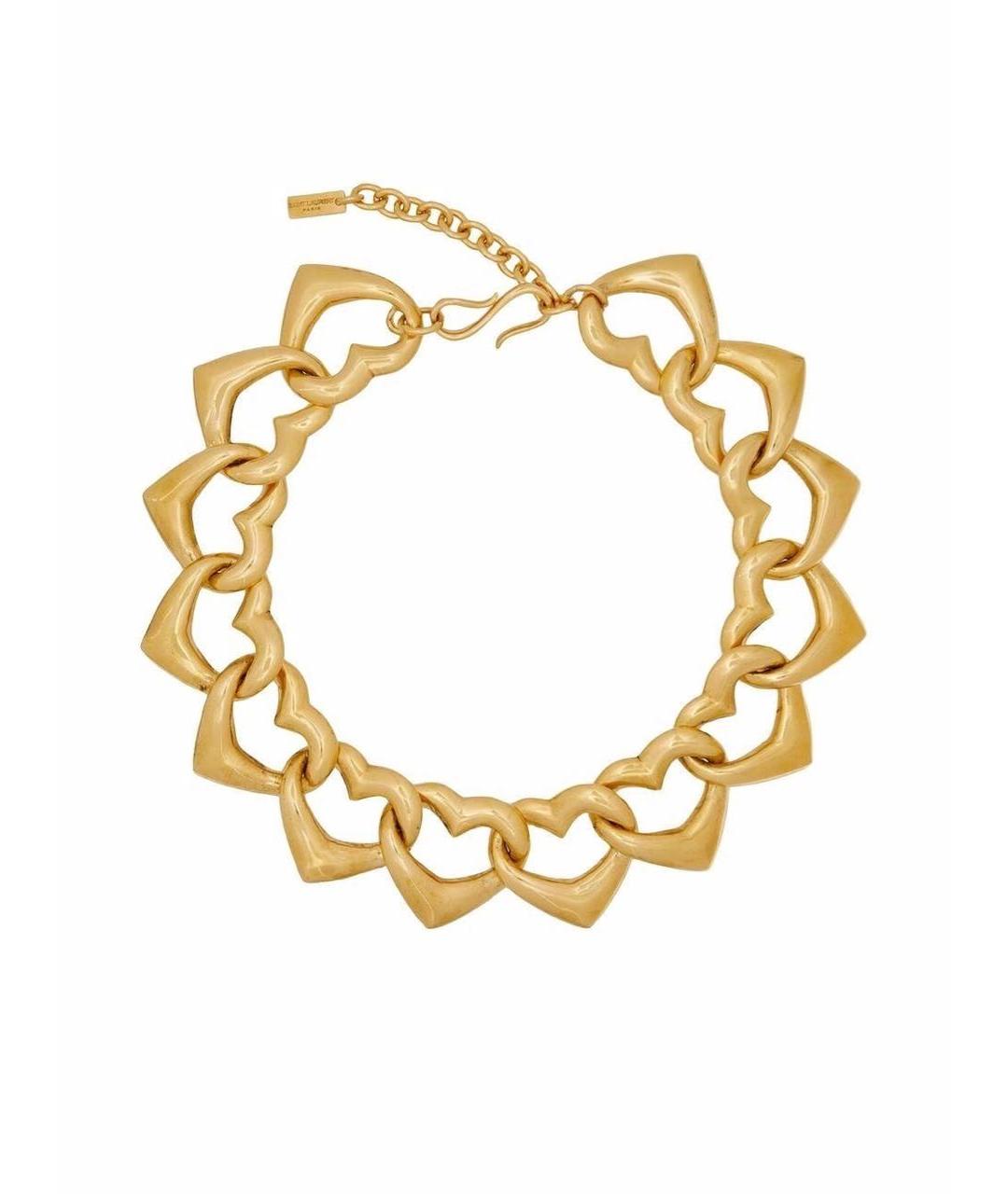 SAINT LAURENT Золотое металлическое колье, фото 1