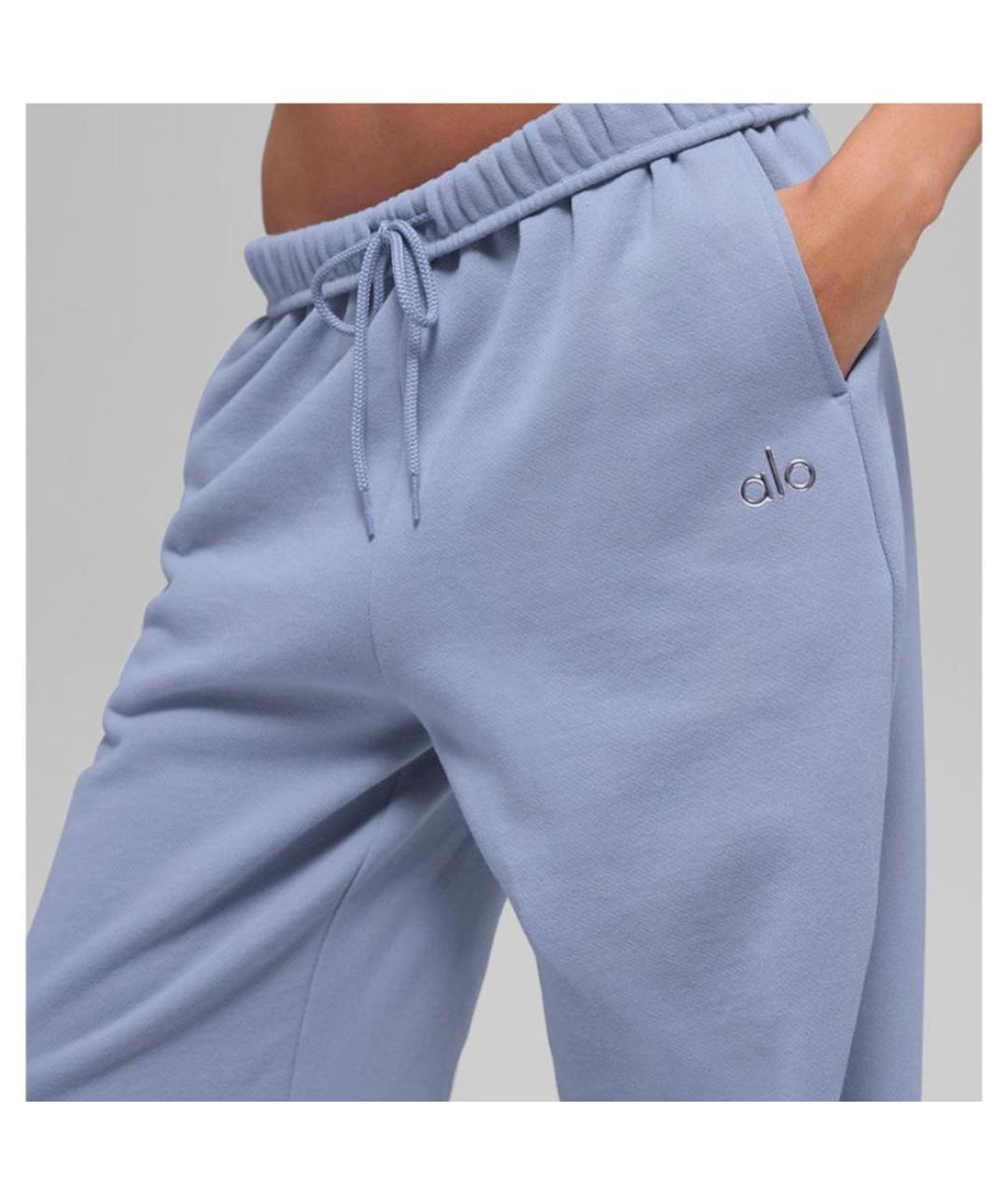 ALO YOGA Голубой хлопковый спортивные костюмы, фото 2