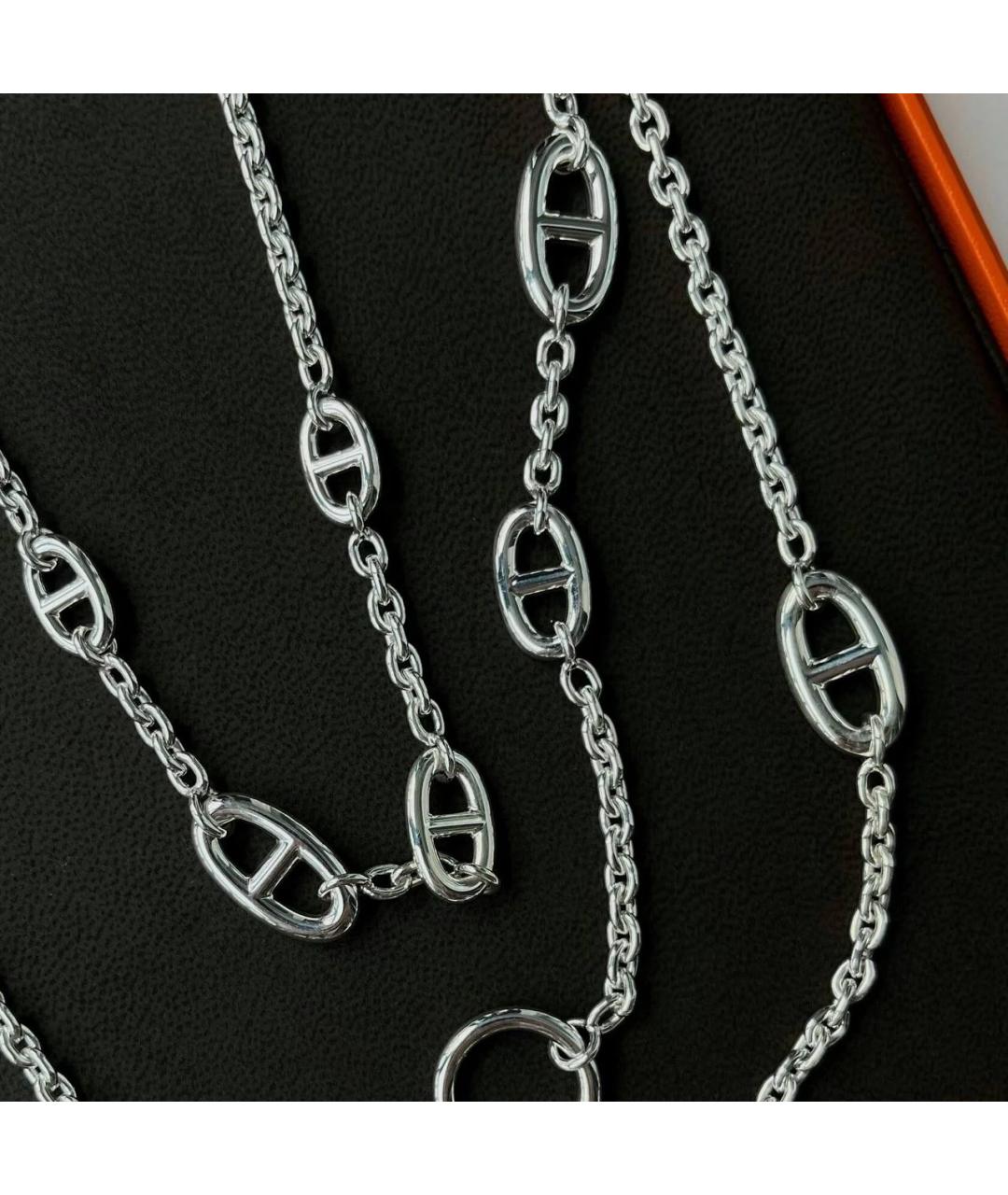 HERMES Серебряное серебряное колье, фото 4