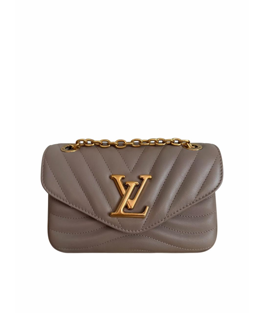 LOUIS VUITTON Бежевая кожаная сумка через плечо, фото 1