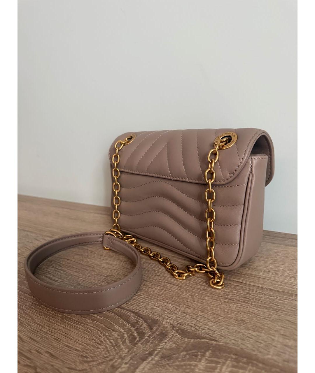 LOUIS VUITTON Бежевая кожаная сумка через плечо, фото 5