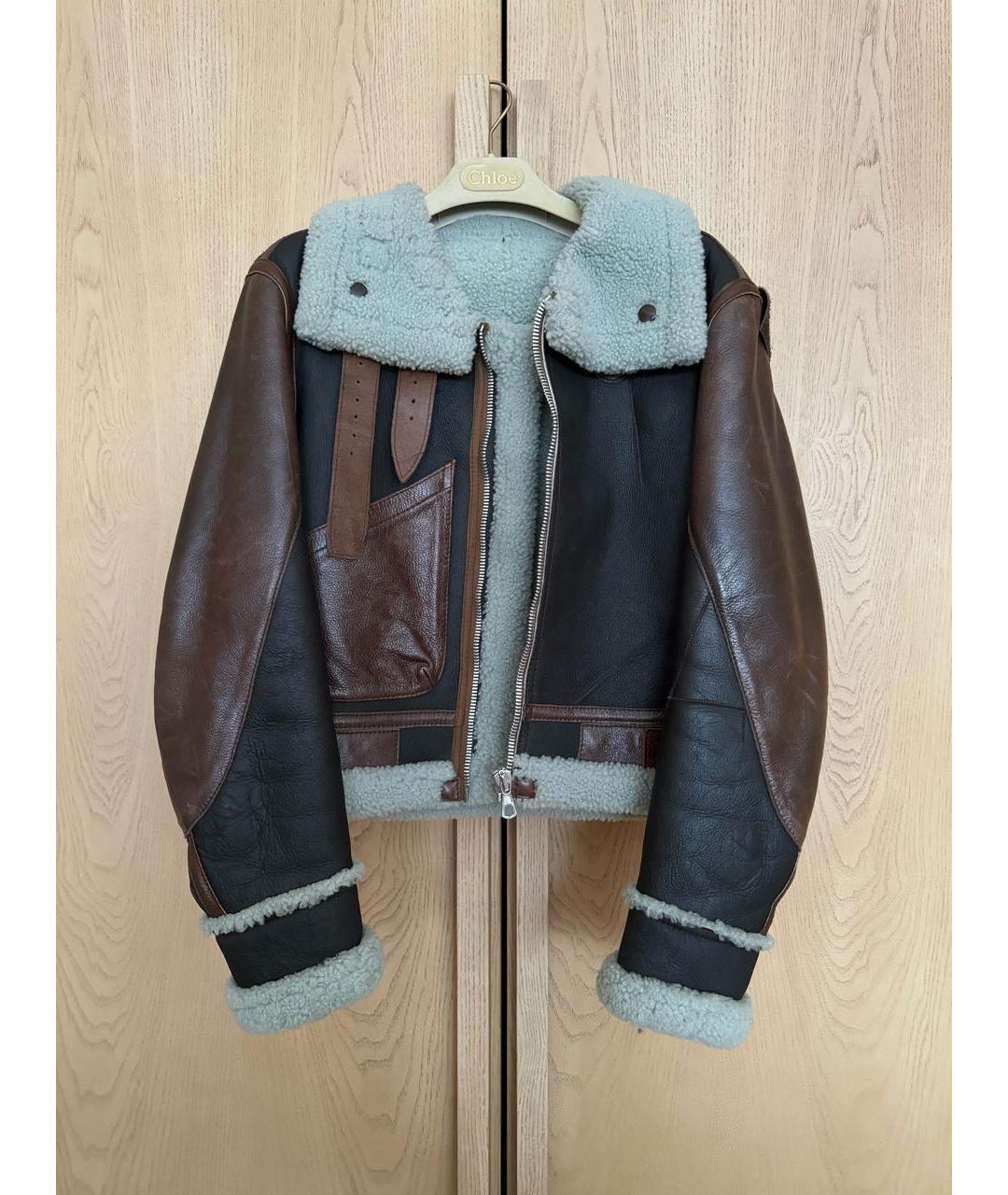 BALENCIAGA Коричневая кожаная дубленка, фото 7