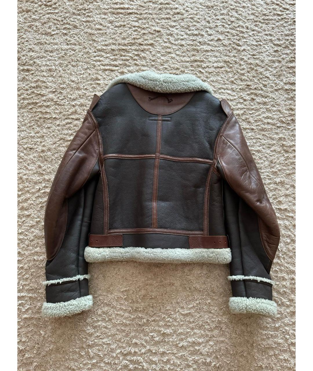 BALENCIAGA Коричневая кожаная дубленка, фото 2