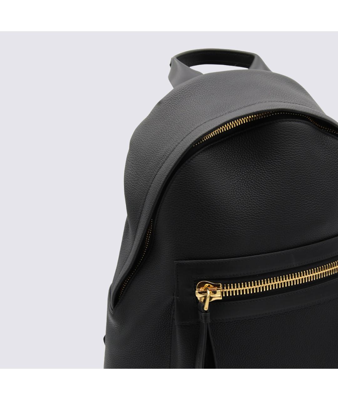 TOM FORD Черный кожаный рюкзак, фото 4