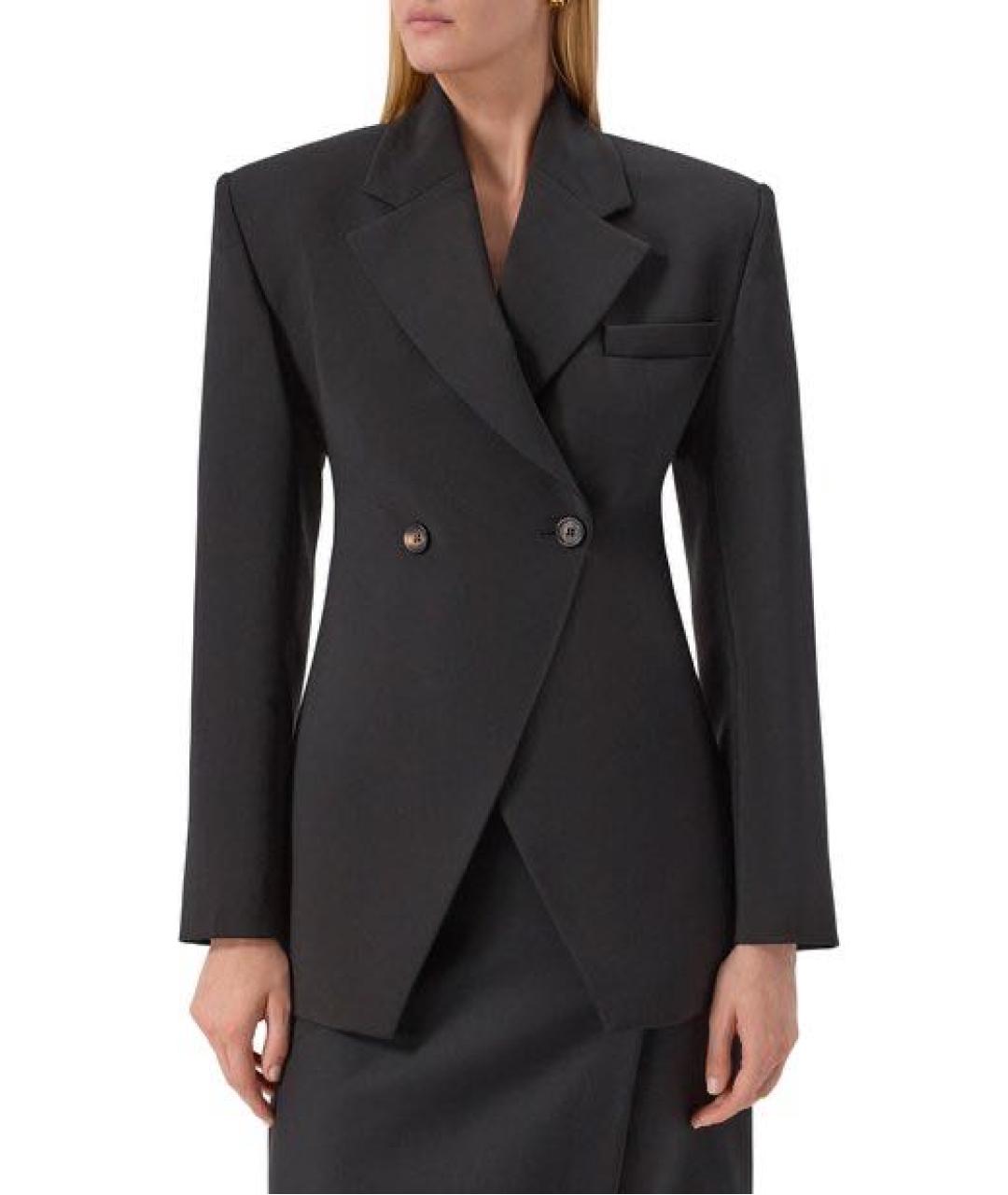 GIUSEPPE DI MORABITO Черный шерстяной жакет/пиджак, фото 2