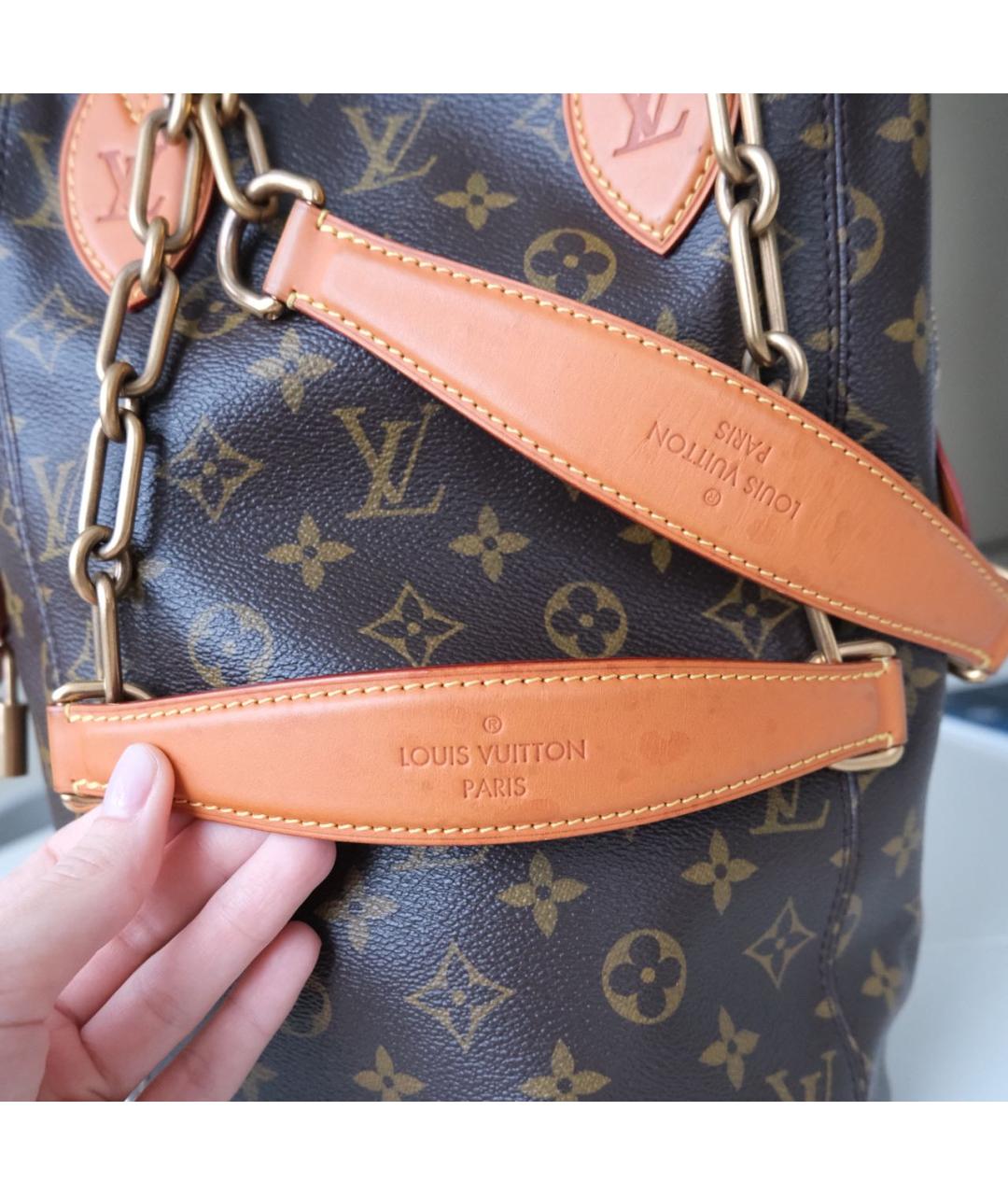 LOUIS VUITTON Коричневая сумка с короткими ручками, фото 5