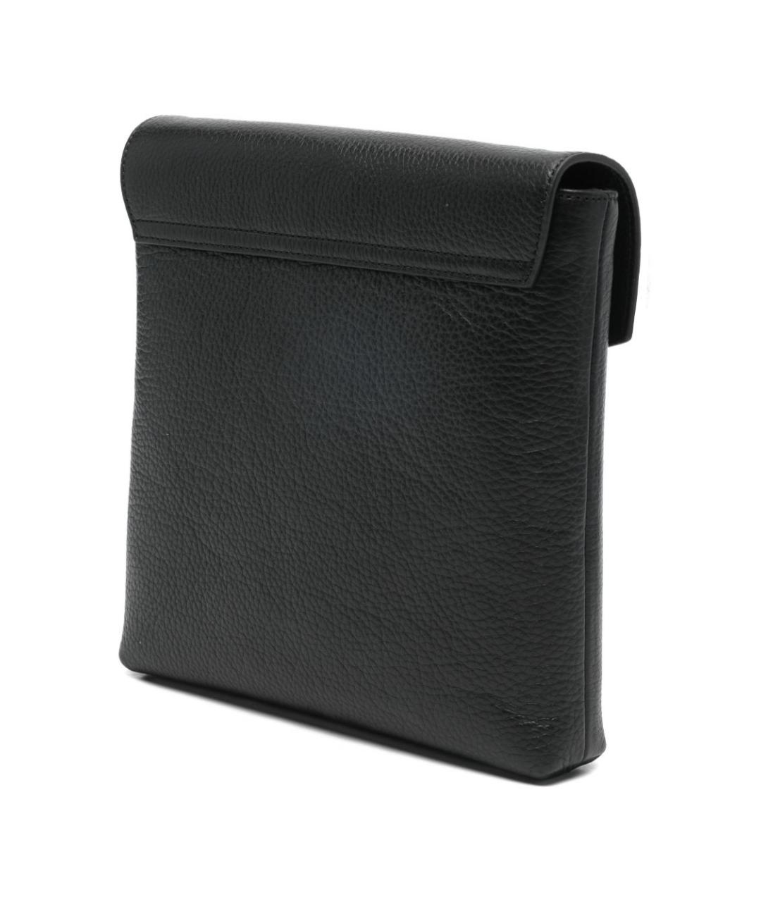 EMPORIO ARMANI Черная кожаная сумка на плечо, фото 3