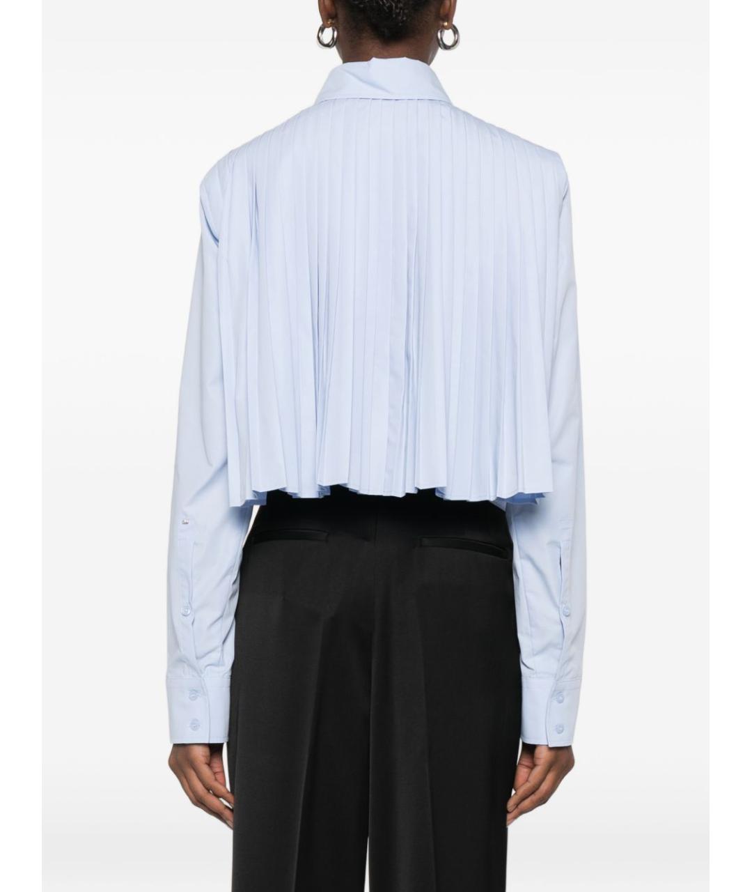 SPORTMAX Голубая хлопковая рубашка, фото 5