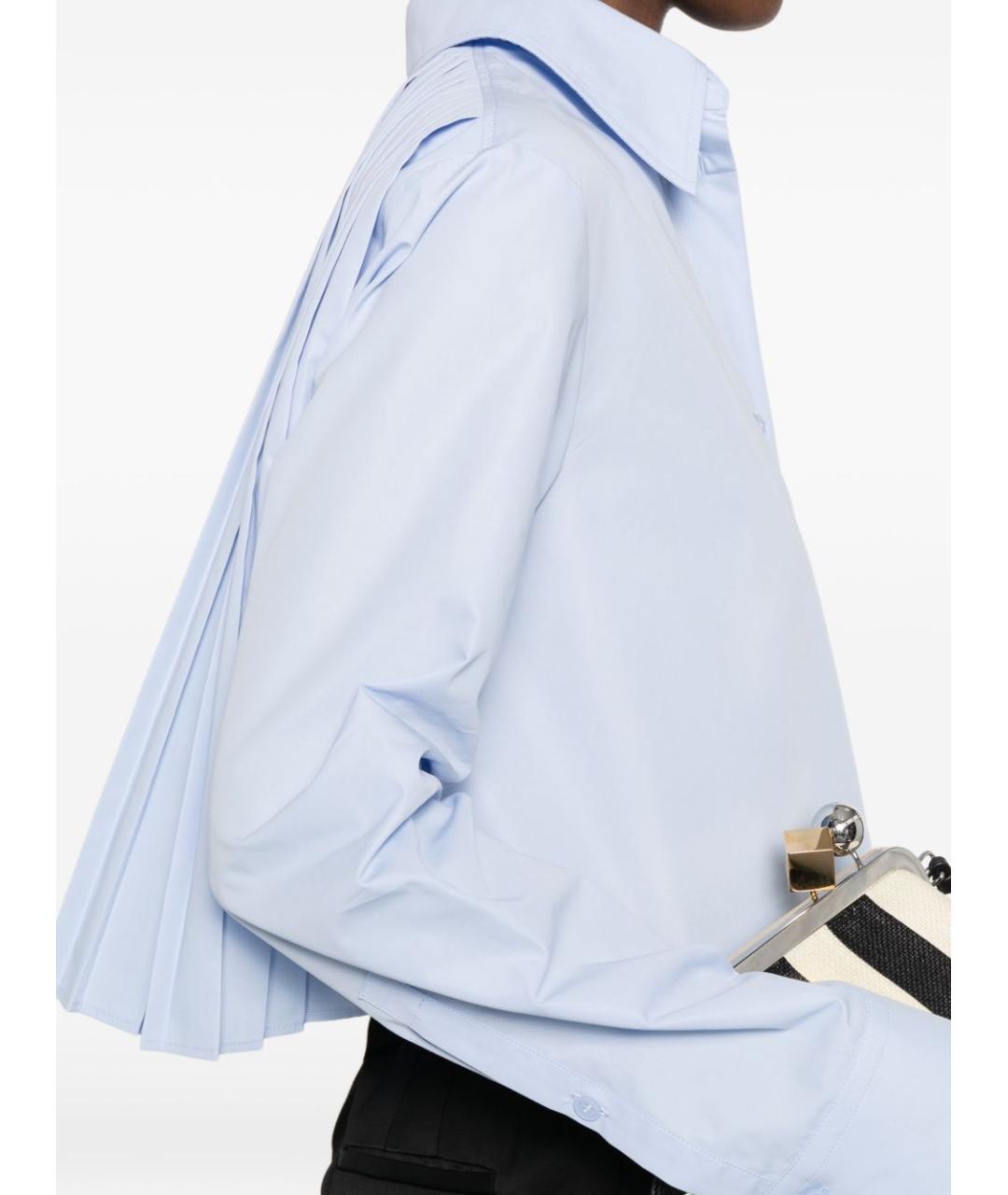 SPORTMAX Голубая хлопковая рубашка, фото 3