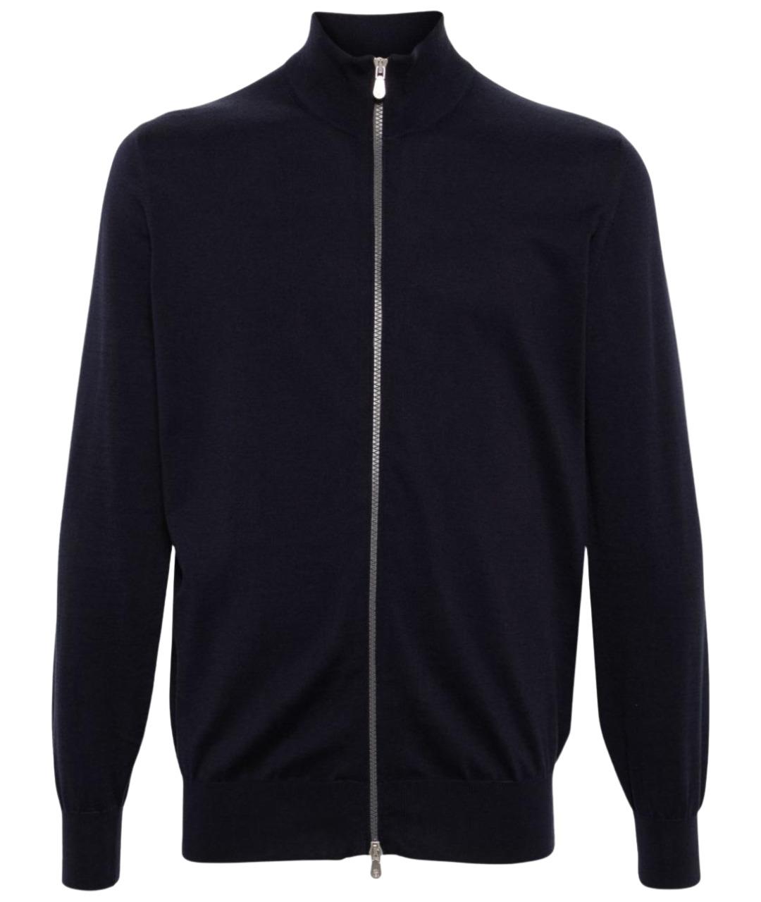 BRUNELLO CUCINELLI Темно-синий хлопковый кардиган, фото 1