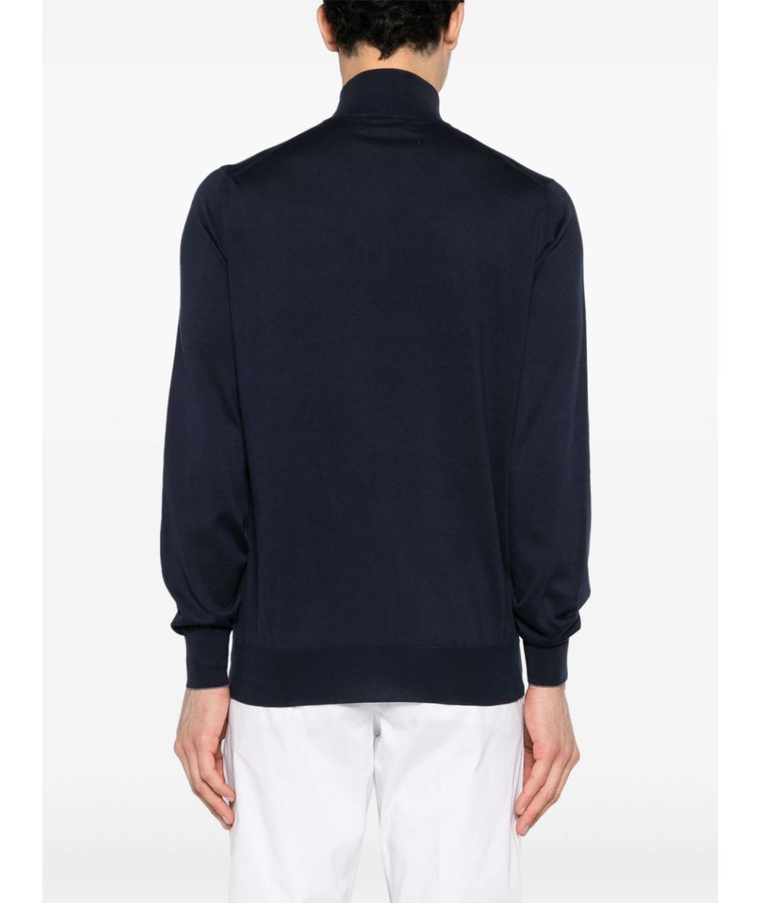 BRUNELLO CUCINELLI Темно-синий хлопковый кардиган, фото 4