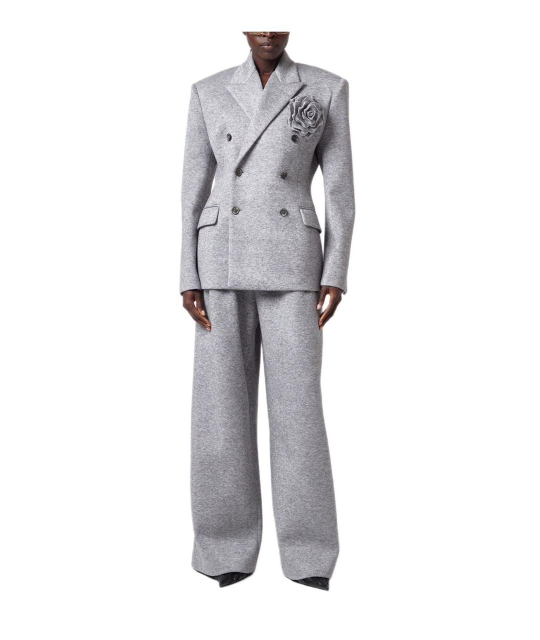 GIUSEPPE DI MORABITO Серый полиэстеровый жакет/пиджак, фото 3