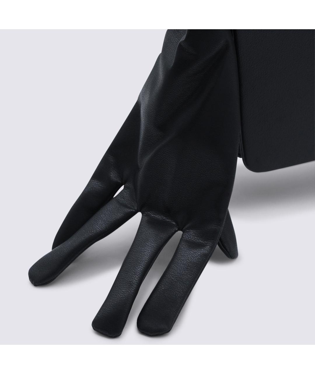 MM6 MAISON MARGIELA Черная кожаная сумка через плечо, фото 4