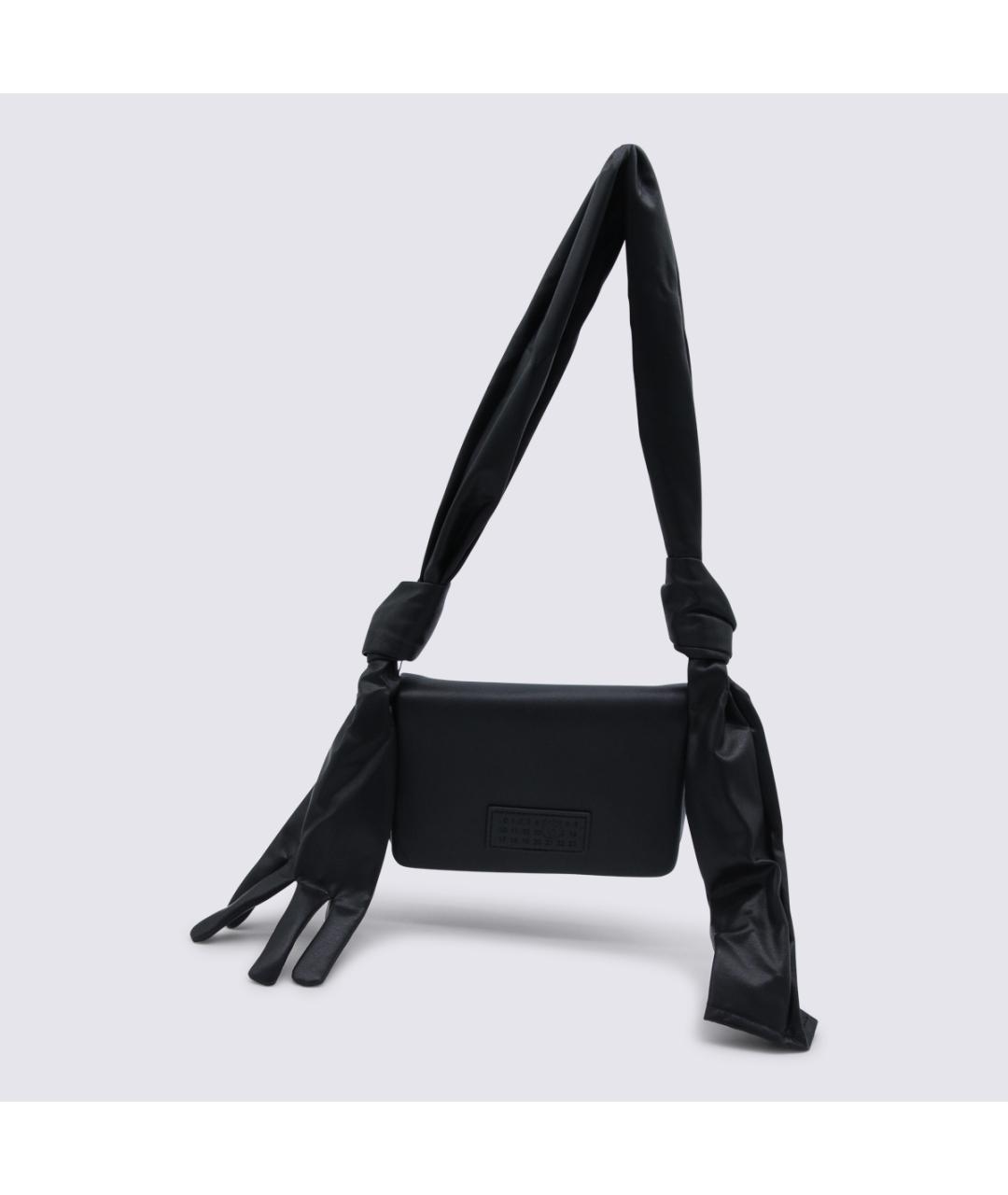 MM6 MAISON MARGIELA Черная кожаная сумка через плечо, фото 5