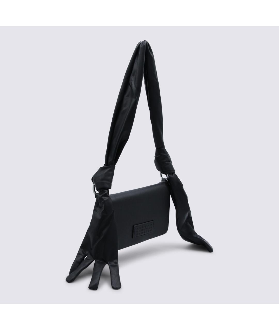 MM6 MAISON MARGIELA Черная кожаная сумка через плечо, фото 2