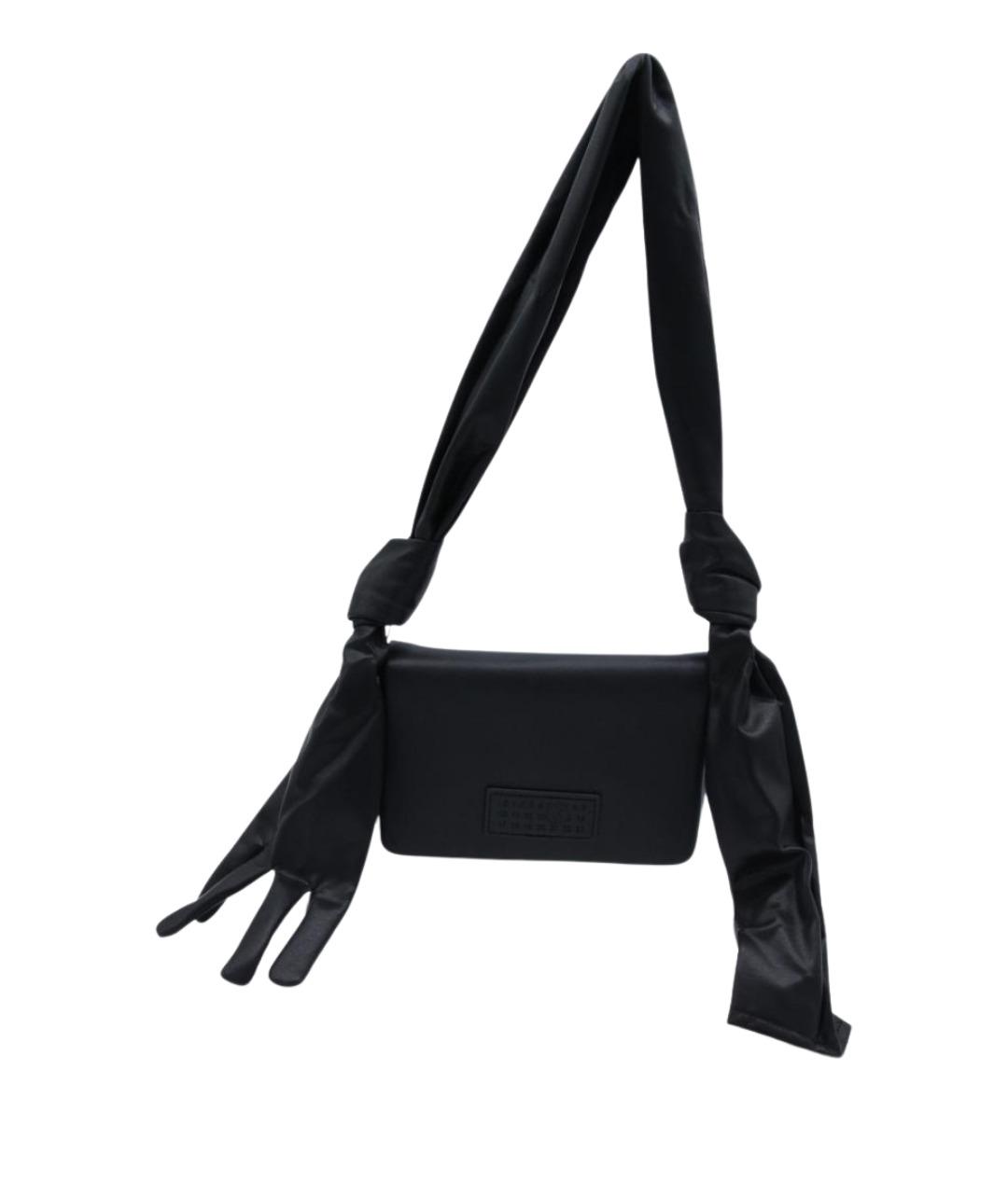 MM6 MAISON MARGIELA Черная кожаная сумка через плечо, фото 1