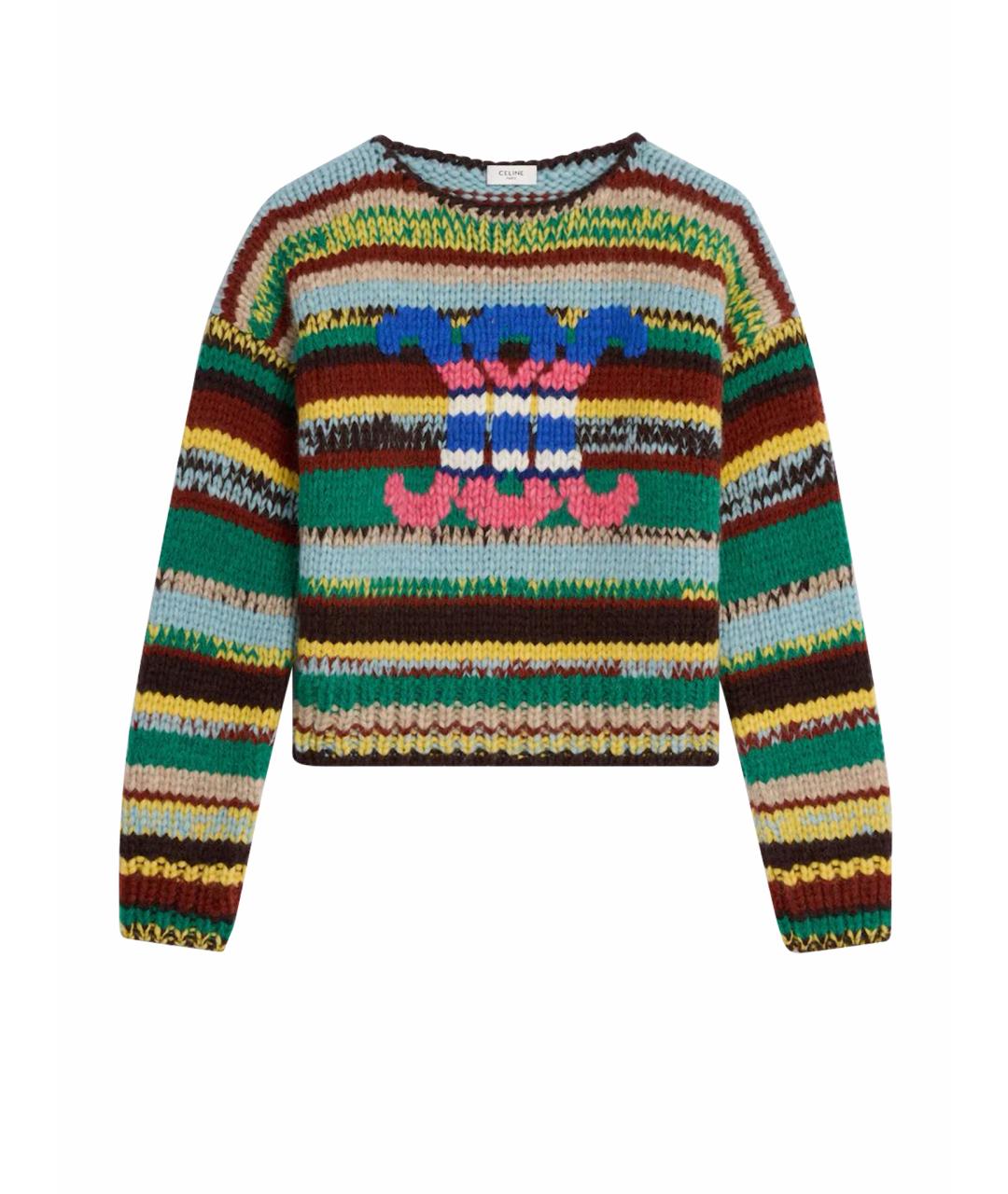 CELINE Мульти шерстяной джемпер / свитер, фото 1