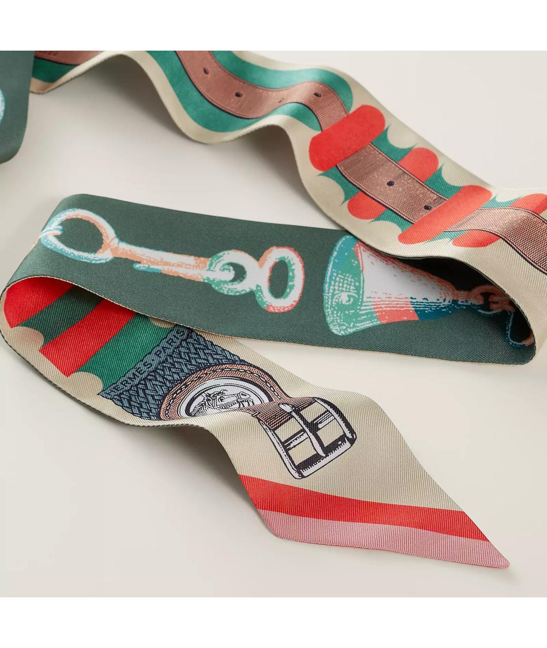 HERMES Мульти шелковый платок, фото 3