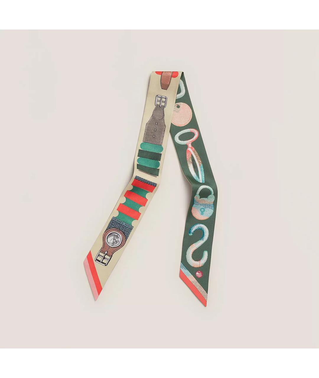 HERMES Мульти шелковый платок, фото 2