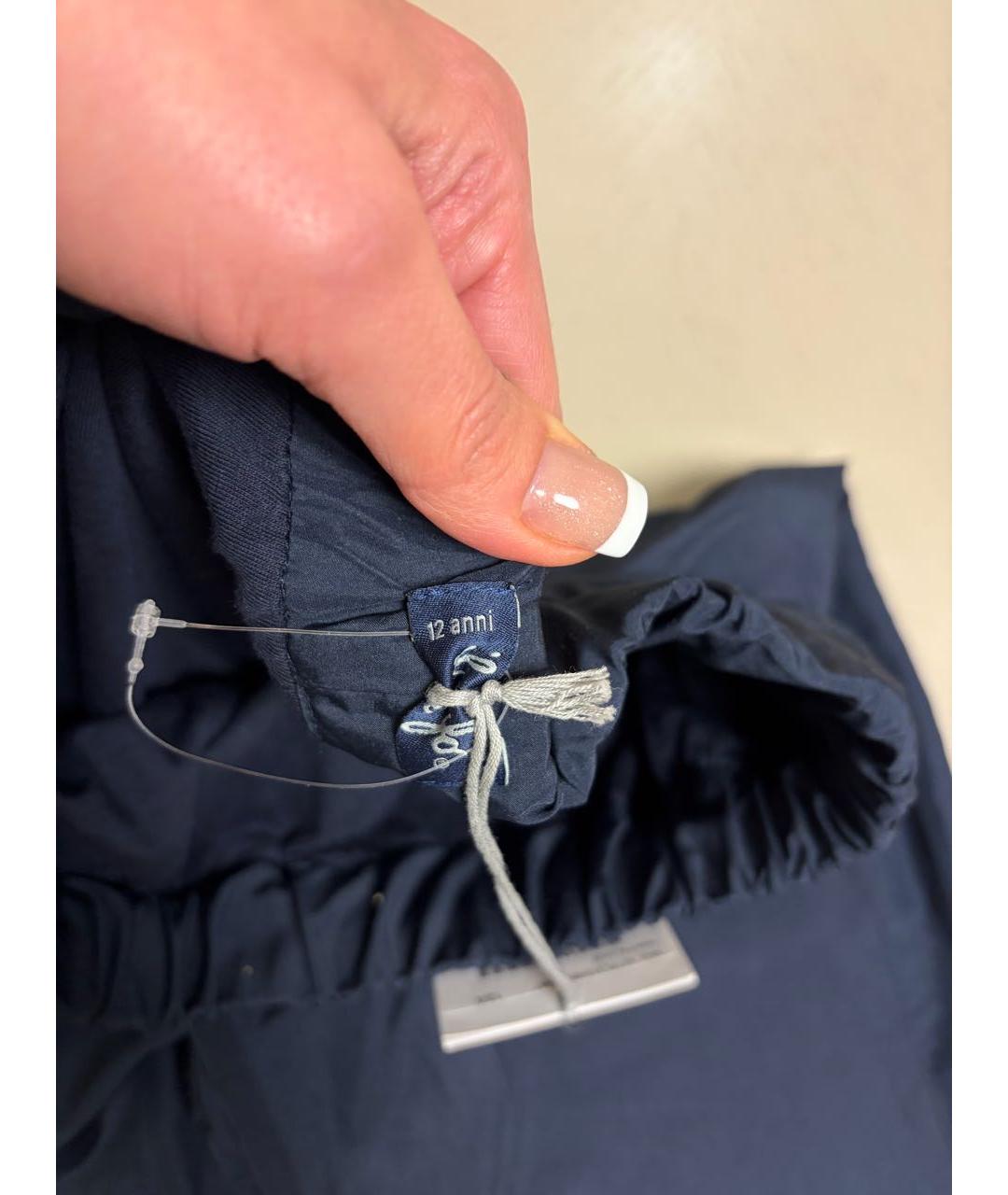 IL GUFO Темно-синие полиэстеровые брюки и шорты, фото 3