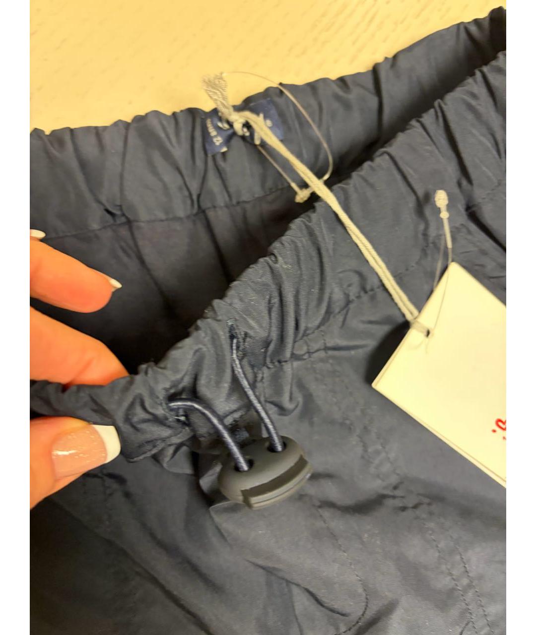 IL GUFO Темно-синие полиэстеровые брюки и шорты, фото 2