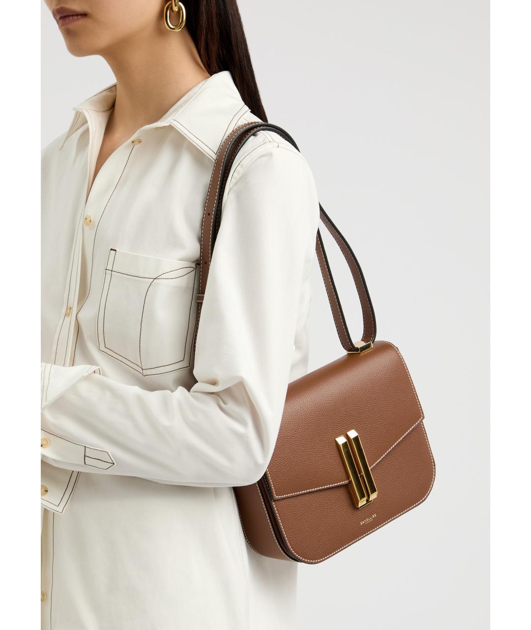 DEMELLIER Коричневая кожаная сумка через плечо, фото 4