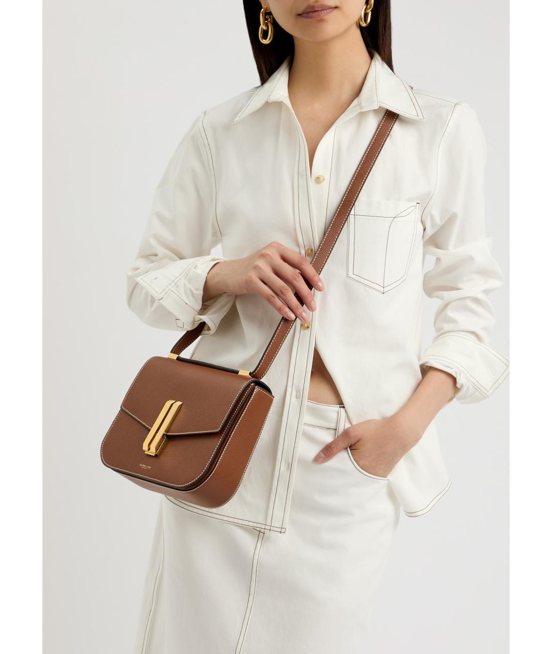 DEMELLIER Коричневая кожаная сумка через плечо, фото 5