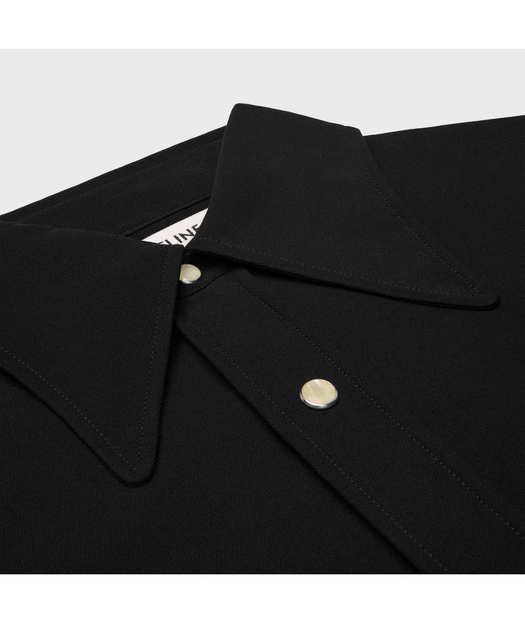 CELINE Черная вискозная рубашка, фото 3