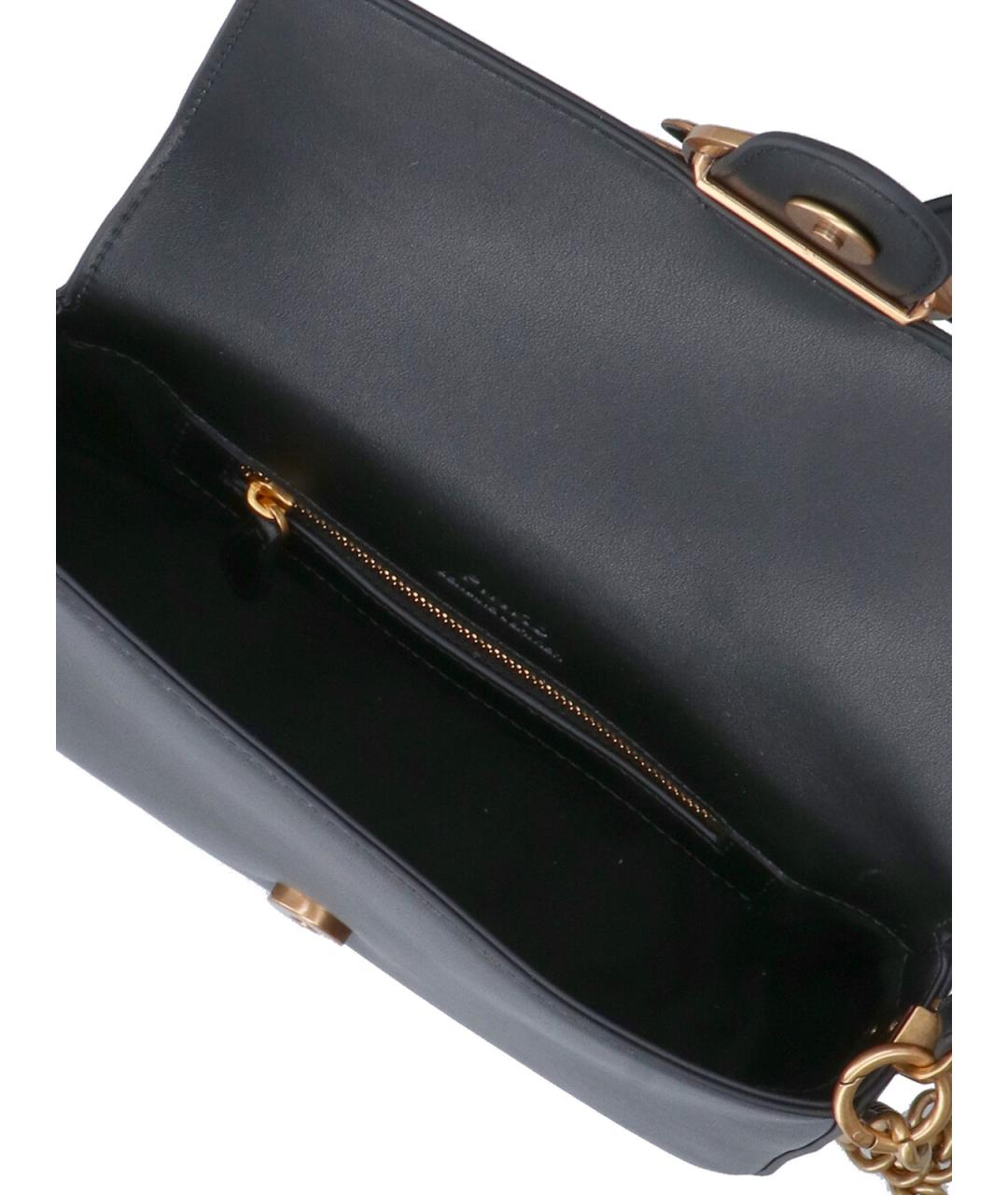 PINKO Черная кожаная сумка через плечо, фото 4