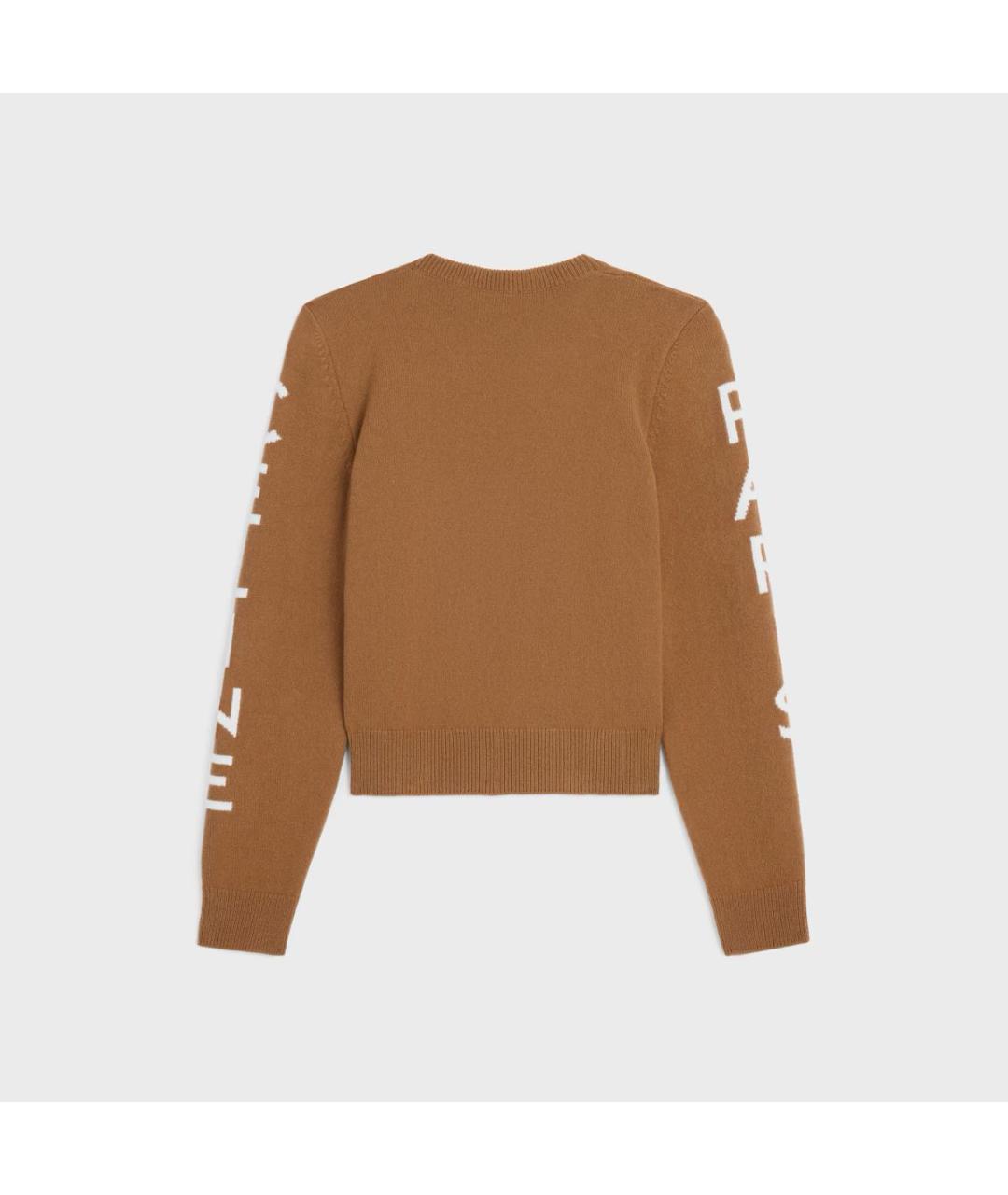 CELINE Горчичный шерстяной джемпер / свитер, фото 2