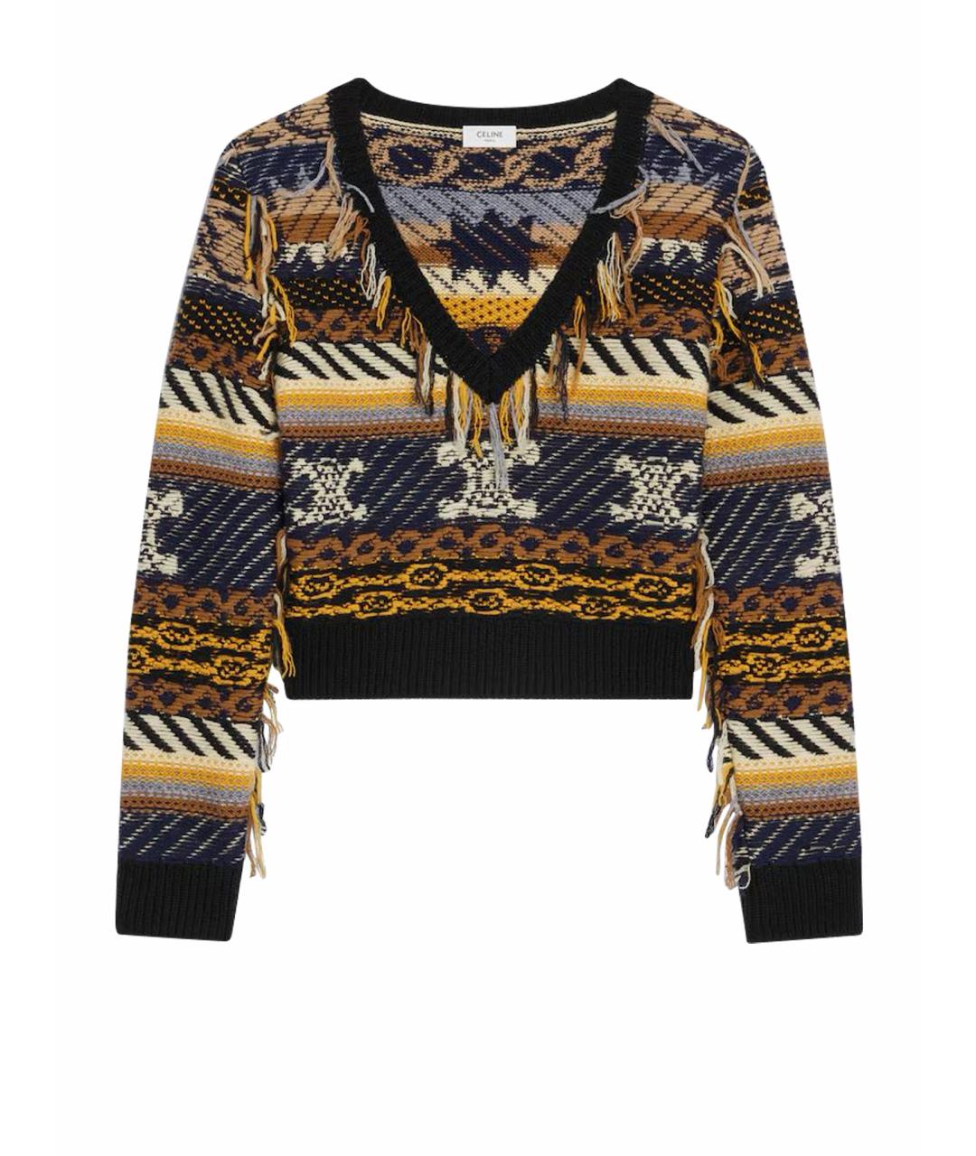 CELINE Коричневый кашемировый джемпер / свитер, фото 1