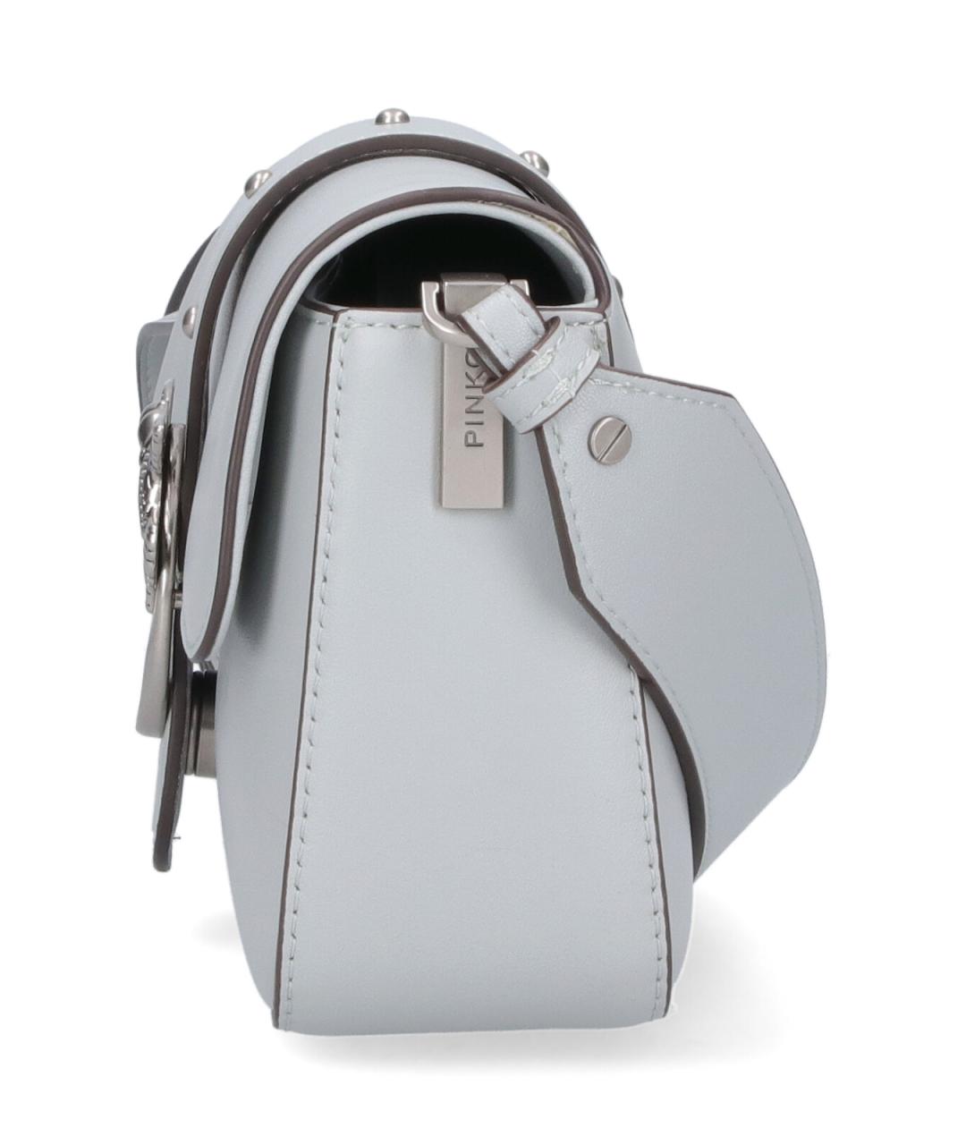 PINKO Серая кожаная сумка тоут, фото 5