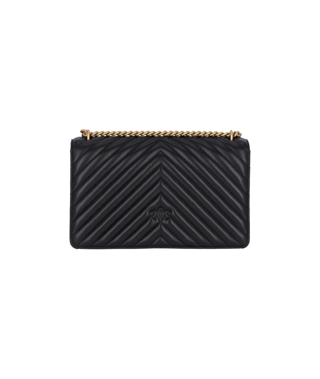 PINKO Черная кожаная сумка через плечо, фото 3