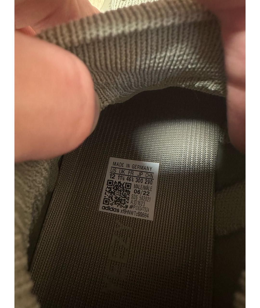 ADIDAS YEEZY Бежевые текстильные низкие кроссовки / кеды, фото 6