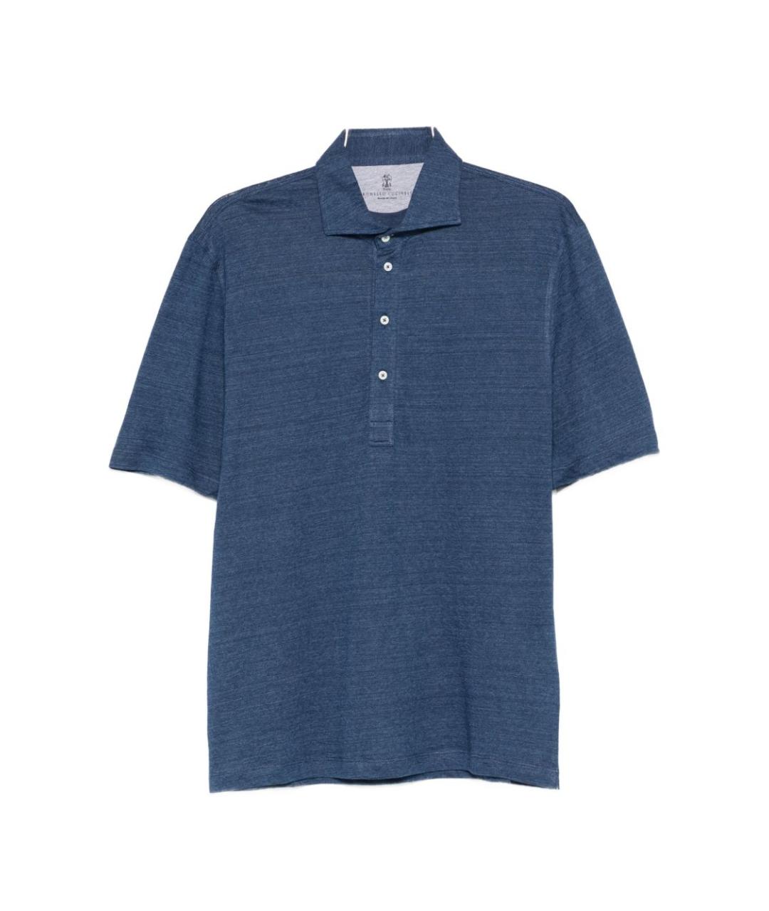 BRUNELLO CUCINELLI Синяя футболка, фото 1