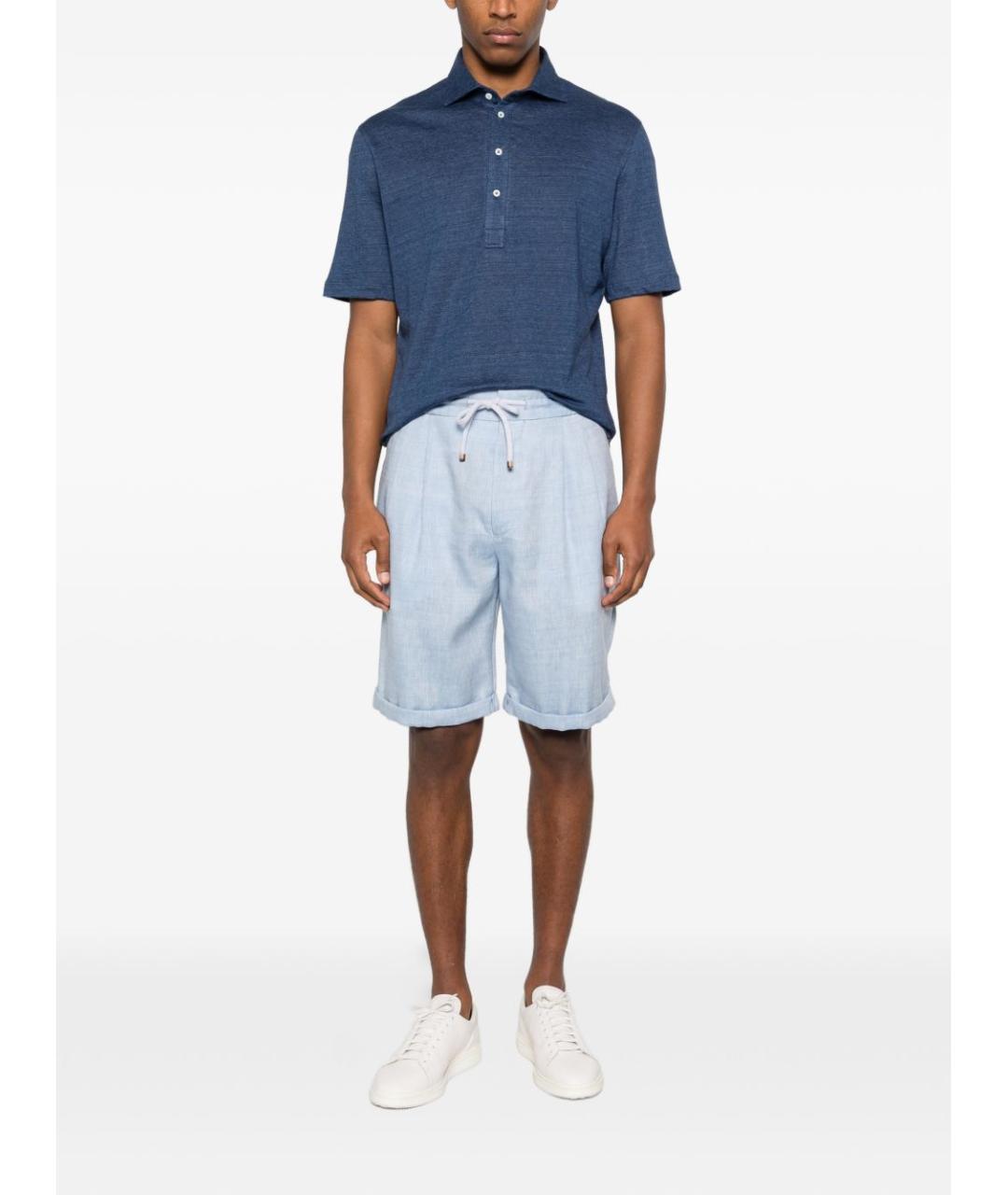 BRUNELLO CUCINELLI Синяя футболка, фото 2