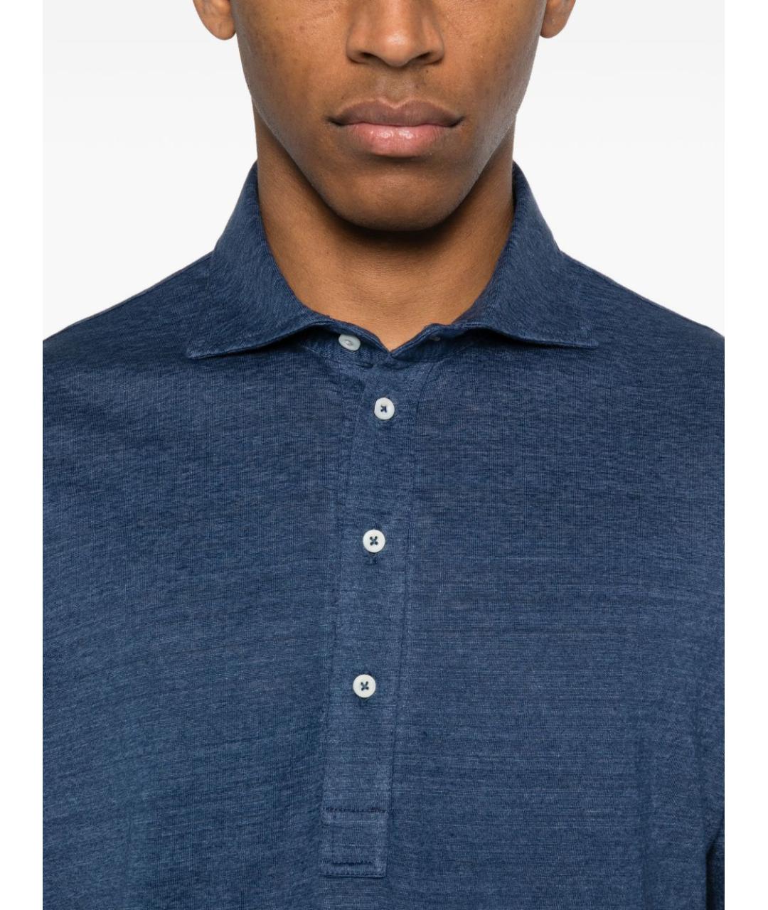 BRUNELLO CUCINELLI Синяя футболка, фото 4