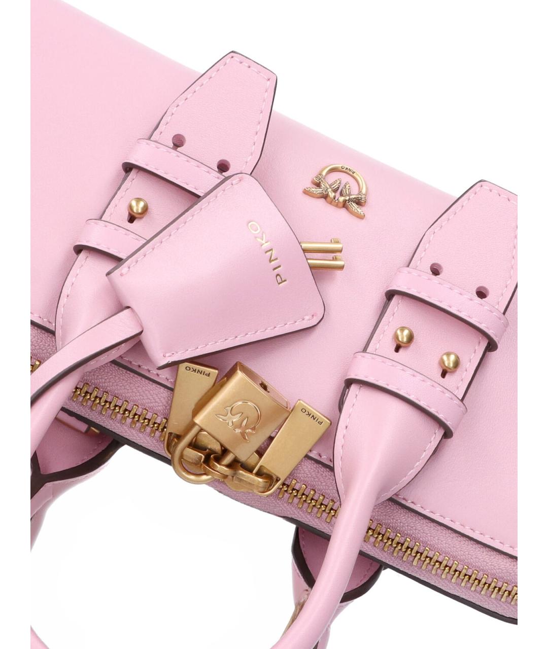 PINKO Розовая кожаная сумка тоут, фото 4
