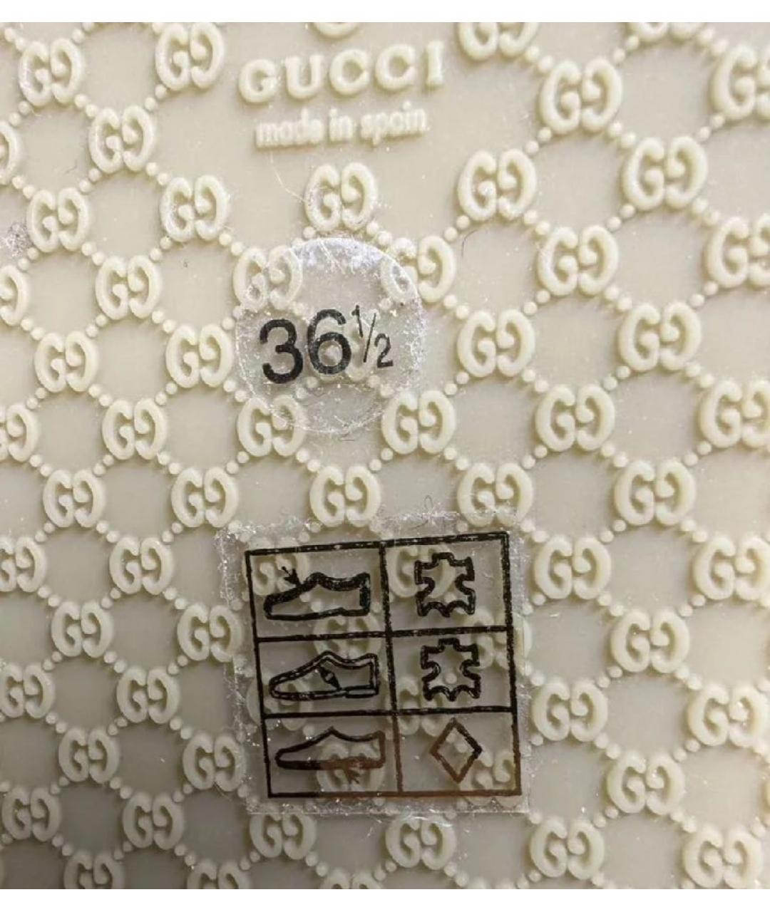 GUCCI Золотые кожаные эспадрильи, фото 9