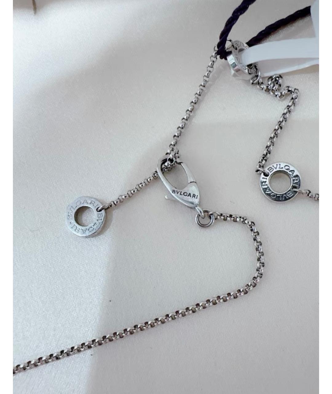 BVLGARI Серебряное колье из белого золота, фото 5