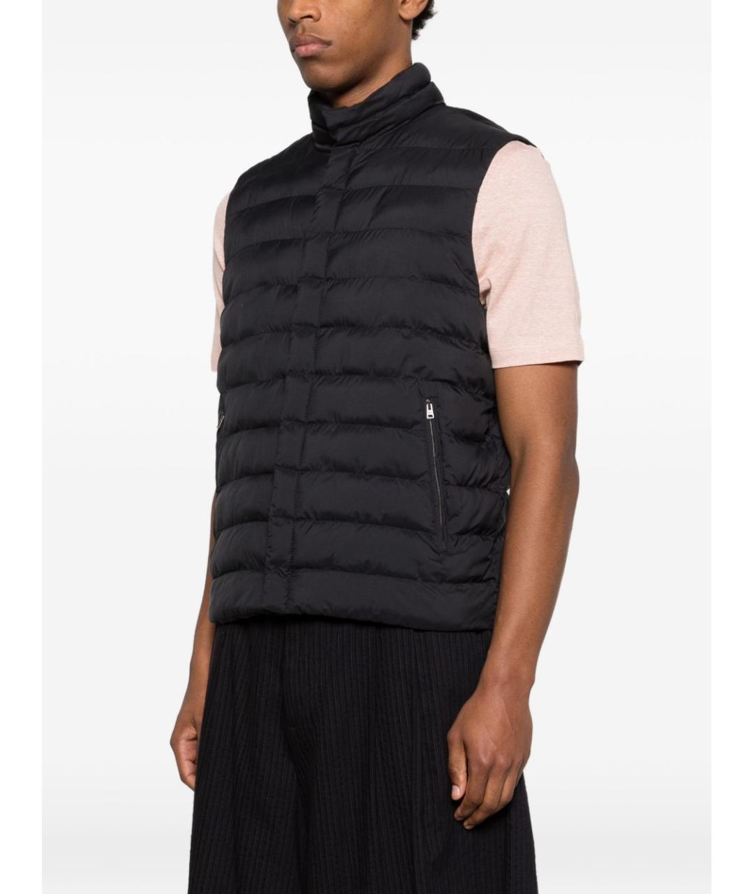 HERNO Черный полиамидовый жилет, фото 3