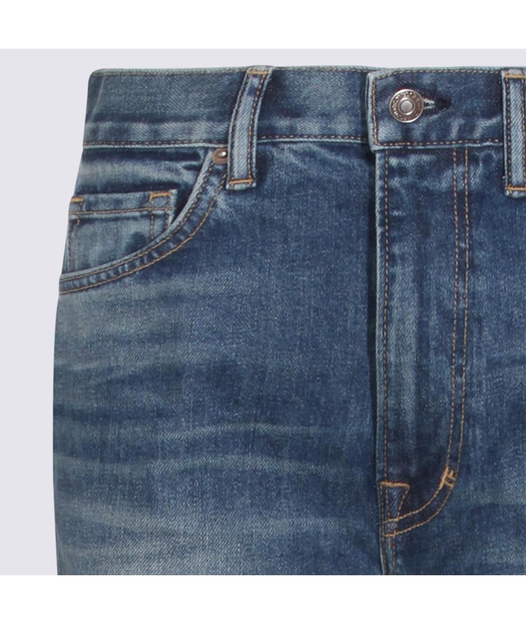 TOM FORD Синие хлопковые прямые джинсы, фото 3