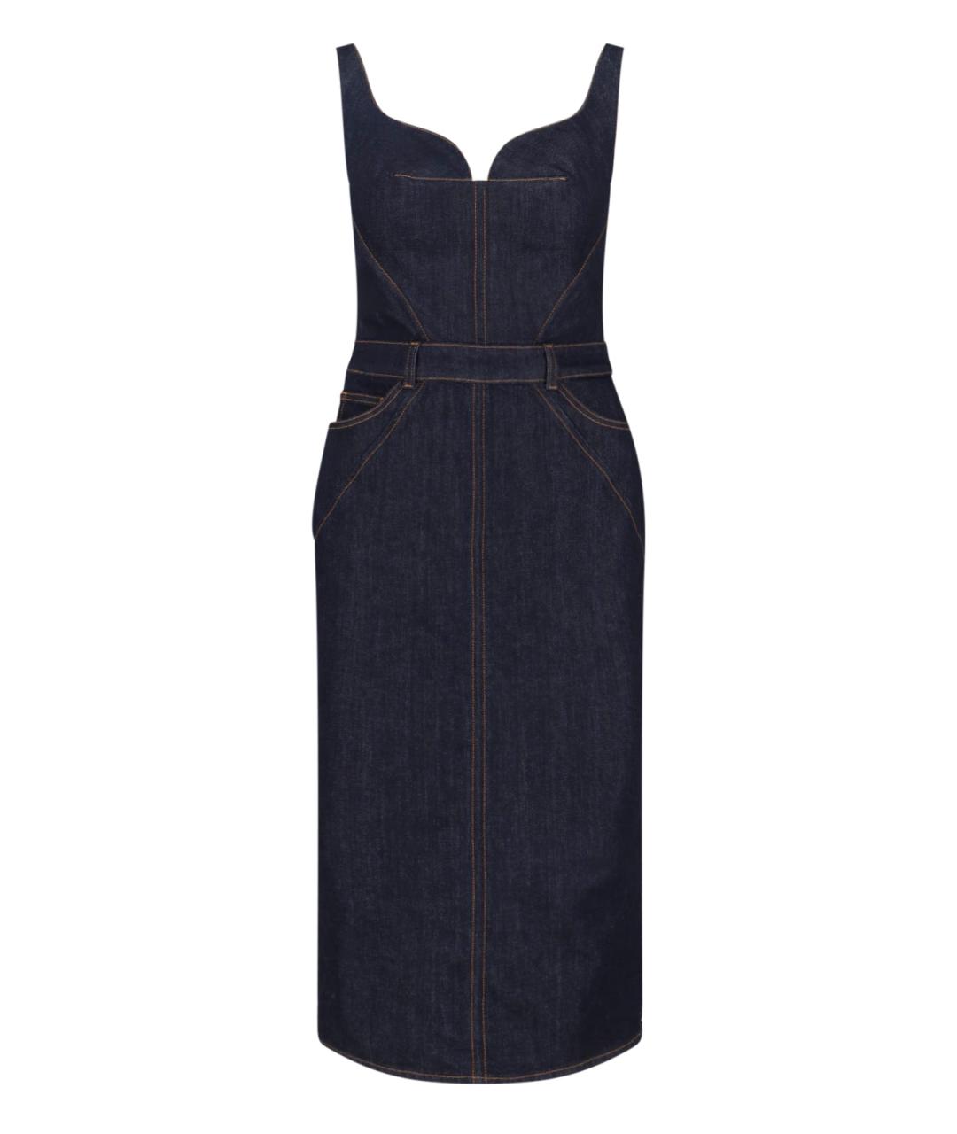 GIVENCHY Темно-синее хлопковое платье, фото 1