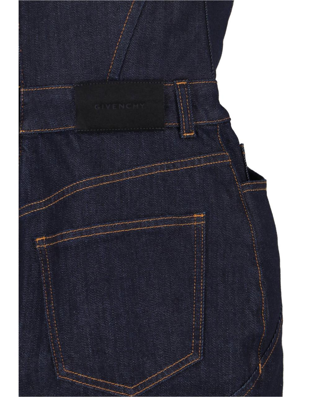 GIVENCHY Темно-синее хлопковое платье, фото 3